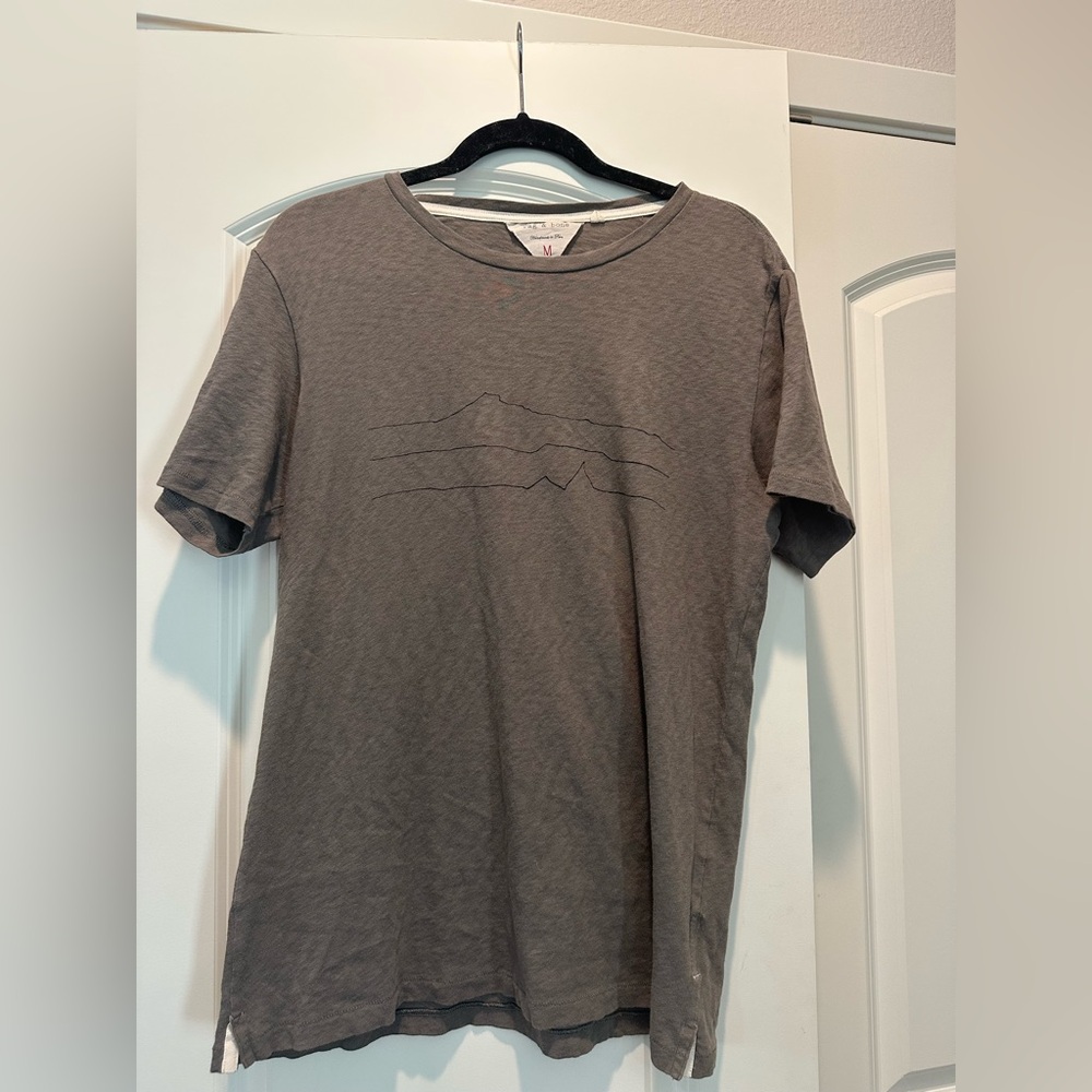 Rag & Bone Grey Graphic Tee